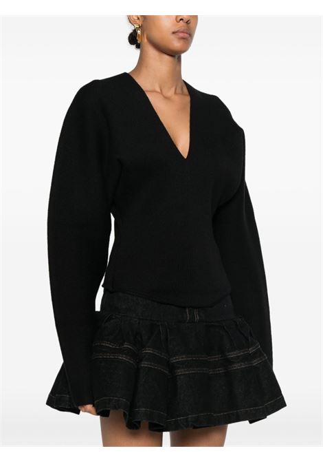 Black V-neck jumper Philosophy di lorenzo serafini - women PHILOSOPHY DI LORENZO SERAFINI | 093157030555